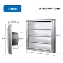 1Pcs Stainless Steel Air Vent Duct Grill Square With Screen Fan Outlet 100/125/150Mm Air Outlet A6