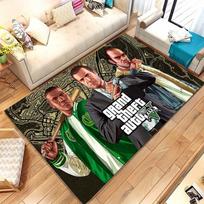 Game G-GTA San Andreas Soft Non-Slip Large Area Rug for Living Room,Bedroom Playroom Carpet Mat for Sofa,Home Decor Gift 100cmx150cm