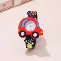 Cute Car Pattern Silicone Band Cartoon Watch Kids Boys Girls Gifts red
