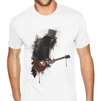 Šaunus Slash Grojantis Gitara Roko Muzikos Grupė Gun N Roses Marškinėliai Vyrams Pagal Užsakymą Pagaminti Retro Medvilniniai Kawaii Gotikinio Stiliaus Marškinėliai 5XL black