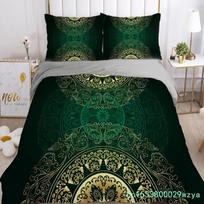 Golden Luxury Bedding Set For Bohemian High-grade Luxurious 100% Hot Duvet Cover Sets Queen Size Double Boho Bed Linens Set 140x200cm 3pcs