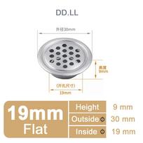 Dia.19mm/25mm/29mm/35mm/53mm Round Air Vent Cover Wardrobe Cabinet Mesh Hole Lid Kit Louver Ventilation Stainless 10pcs/Lot