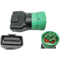 Type 2 Green 9pin J1939 to OBD2 16pin J1962 Female Adapter blue