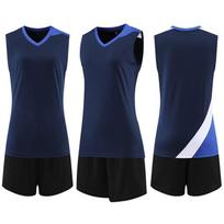 Quick-Dry Volleyball Jersey Set Kids Adults Unisex Sleeveless Sport Training Uniform L blue