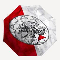 1pc Ajax FC Umbrella, Sun Protection, And UV Shielding. It Has Eight Sturdy Ribs for Outdoor Use And Perfect As a Holiday Gift Three-fold umbrella gray