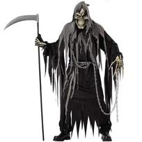 Helovino suaugusiųjų Šalto Ašmens Kosa Monstras Siaubo ir paslaptingas Grim Reaper kostiumas Helovino kostiumas karnavalo vakarėliui Average Size black