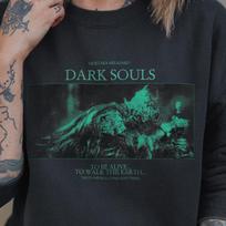 Dark Souls Sweatshirt: Soulsborne Gothic Gamer Pullover 140 black