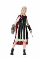 Halloween Spartan Warrior Costume: Ancient Roman Attire for Adults with Cloak, Shield, and Knife Medium