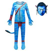 Halloween costume, avatar cosplay big children's one-piece mask 160cm blue