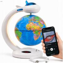 Globe Levitating Magnetic Interactive Led Bluetooth Speaker Clock 360°