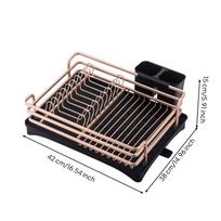 Self-Draining Dish-Drying Rack with Drain Tray Easy to Clean Dish Drying auksas