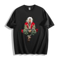 Naruto Jiraiya Retro Style T-Shirt - Bold Anime Design Unisex Tee M black