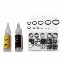 2x Fishing Rod Epoxy Glue Resin Ab Connection Guide Loop Kit Assorted Sizes Ceramic Rings black