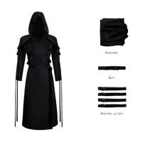 Žaidimas Dead By Daylight Scream Ghost Face Cosplay Kostiumas Suaugusiųjų Unisex Apsiaustas Mėsosvirtuvės Uniforma Helovino Drabužių Rinkinys M black
