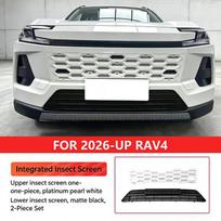 For Toyota RAV4 2026-2028 Front Grille Insect Mesh Guard Bug Screen Protector Black Exterior Accessories Upgrade Kit One Size black