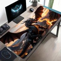Dark Fire Dragon Large Extended Gaming Mouse Pad NonSlip Desk Mat For Gamer Office Computer Laptop Keyboard Mousepad 800x400x2mm
