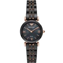Emporio Armani Women's Gianni T-Bar Quartz Watch Black Dial Ceramic 32mm AR70005 juoda