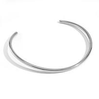 Stainless Steel Choker Necklace Luxury Gold Plated Oval Pendant Necklace Sparkling Zircon Choker for Women Jewelry 16inches(40.64cm) white