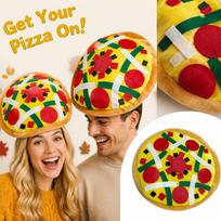 Funny Pizza Hat for Thanksgiving Party Photo Booth Props, Unisex Adult One Size yellow