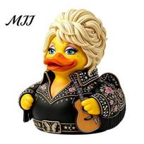 Unique Music Room Shelf Decor Parton Memorial Duck, Dolly Duck Figurine, Country Statue, Guitar-Themed Icon Gift Decorative Sculpture for Home Office H