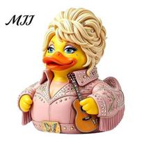 Unique Music Room Shelf Decor Parton Memorial Duck, Dolly Duck Figurine, Country Statue, Guitar-Themed Icon Gift Decorative Sculpture for Home Office J