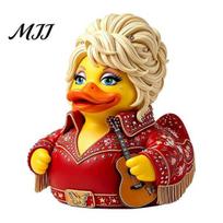 Unique Music Room Shelf Decor Parton Memorial Duck, Dolly Duck Figurine, Country Statue, Guitar-Themed Icon Gift Decorative Sculpture for Home Office L