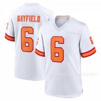 Mens Custom Football Jersey Pirate 6 White Baker Mayfield Style Athletic Shirt XXL