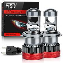 2Pcs 50000LM H7 Led Projector Lens Headlight Mini Bulbs H8 H11 Canbus Car Turbo Headlamp Hi/Lo Beam Spotlight Auto Lamp 6500K White H7 gray