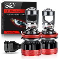 2Pcs 50000LM H7 Led Projector Lens Headlight Mini Bulbs H8 H11 Canbus Car Turbo Headlamp Hi/Lo Beam Spotlight Auto Lamp 6500K White H11/H8/H9
