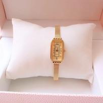 brass new women's watch 24K gold watch Vietnam Shajin Japanese simple style non fading waterproof gift for lover and wife white