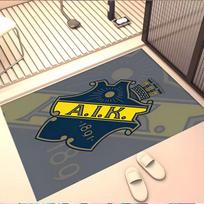 AIK Fotboll Print Rug, Washable Floor Carpet, For Entryway Dorm Laundry Room Office Study, Home Decor Birthday Christmas Gift 40cmx60cm blue