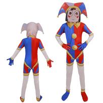 Nuostabus skaitmeninis cirkas Pomni Cosplay kostiumas 13 stilių Vaikams Suaugusiems Klouno apranga Helovinas Karnavalas Sceninio pasirodymo kostiumas 140cm blue