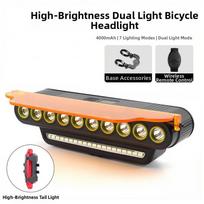 1000LM Dviračio žibintas Super ryškus MTB žibintuvėlis Dviračio žibintas Dviračio priekinis žibintas Naktinis važiavimas with Tail lights