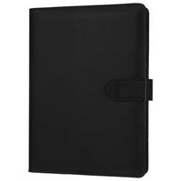 A5 six-hole ring binder, faux leather, with replaceable inner core and pocket, black black