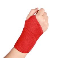 Thumb and Wrist Support Wrap Adjustable Elastic Wrist Brace Wrist Compression Wrap for Gym Fitness Badminton Basketball raudona