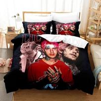 3D Print Rapper Lil Peep Bedding Set Duvet Cover Bed Set Quilt Cover Pillowcase Comforter king Queen Size Boys Adult Bedding Set 70x133cm 2pcs