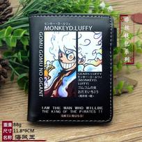Anime One Piece Wallet Luffy Zoro Tony Tony Chopper PU Print Coin Purse Cartoon Kawaii  ID Card Holder Short Wallet Kid Gifts white