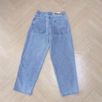 Mens Baggy Straight Cut Skateboard Jeans Washed Denim Pants Casual Streetwear Low Waist XXL