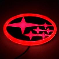 14X7.3cm Car LED Light Emblem for Subaru STI Forester Outback Impreza XV Legacy WRX BRZ Tribeca Auto Badge Sticker Decoration 14X 7.3cm raudona