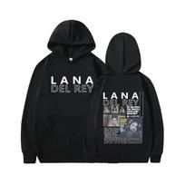 Dainininkės Lana Del Rey Hoodies Ultraviolence Muzikinio albumo Hoodie Vyriški Moteriški Estetiški Mados Per dydį Megztinis Vyriški Streetwear XL black