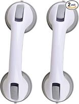2-Pack of Suction Cup Shower Handles Bathroom Balance Bar Safety Handrail Support Bathroom Shower Handle with Strong Suction Cup Grip Bathroom Handle white