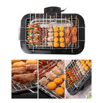 Smokeless Indoor/Outdoor Electric Grill Portable Tabletop Grill Kitchen BBQ Grills Adjustable Temperature Control Removable Water Filled Drip Tray 20 juoda