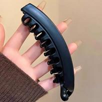 Hair Clips Solid Banana Clip Fish Shaped Hairpin Women's Hair Accessories Ponytail Barrettes Hair Claws Hairpins gray