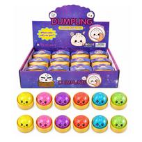 12pcs/set Glitter Dumpling Squishy Fidget Toy, Cute Cartoon Steamed Bun Stress Relief Squeeze Toy, Soft Sensory Toy, Hand Toy for Kids Adults 12pcs/set blue
