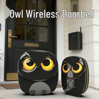 Owl Long-Range Wireless Doorbell & Waterproof Elderly Call Alarm UK Plug Black