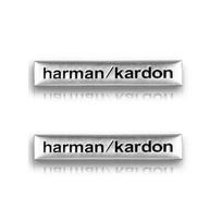 3D Aluminum Harman/Kardon Badge Emblem Car Audio Stickers For  Audi Porsche Mitsubishi Hyundai Chevrolet Citroen Jeep Subaru gray