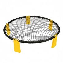 Mini Beach Volleyball Spike Balls Game Set Outdoor Team Sports Lawn Fitness Equipment Net With 3 Balls geltona