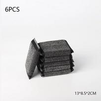 Virtuvės valymo kempinė Patvari nerūdijančio plieno viela Naudingi dalykai virtuvės valymui ir nukenksminimui A-6PCS gray