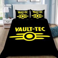 Hot Exquisite Anime GameF-Fallouts Duvet Cover Pillowcase Bedding Set Youth Kids Girl Boys Birthday Bedroom Decoration Full Size 100x135cm (2pcs) yellow
