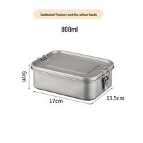 Multi-functional Pure Titanium Antibacterial Bento Lunch Box - Portable, Drop-proof, and Sealed for Outdoor Camping gray
